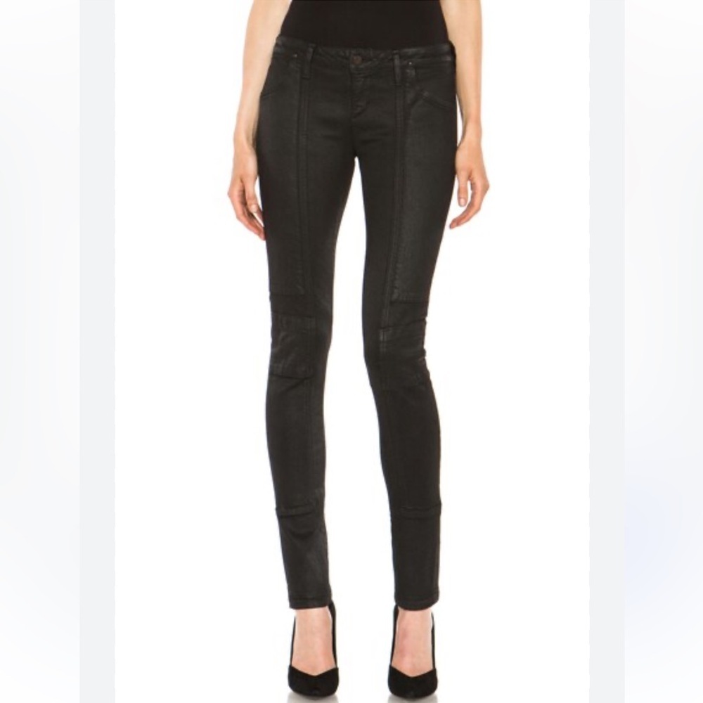 CITIZENS OF HUMANITY Jeans Logan Moto Pant in Leather Black
